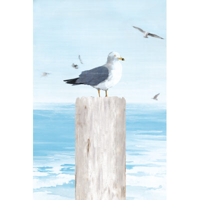 Beach Seagull - Wrapped Canvas Painting