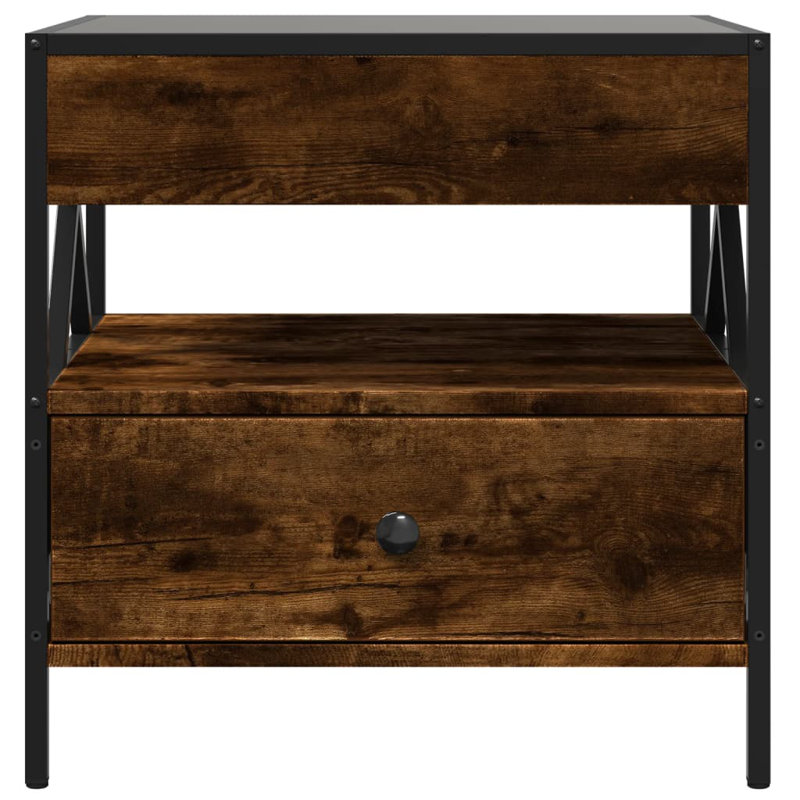 Cvitan Coffee Table with Storage, 51cm H x 50cm L x 50cm W, Smoked Oak