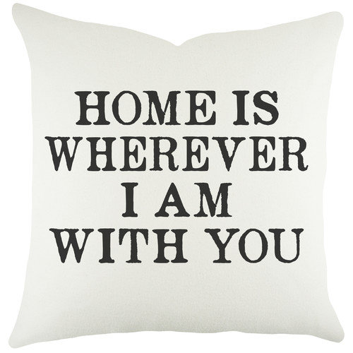 Cotton Blend Reversible Throw Pillow