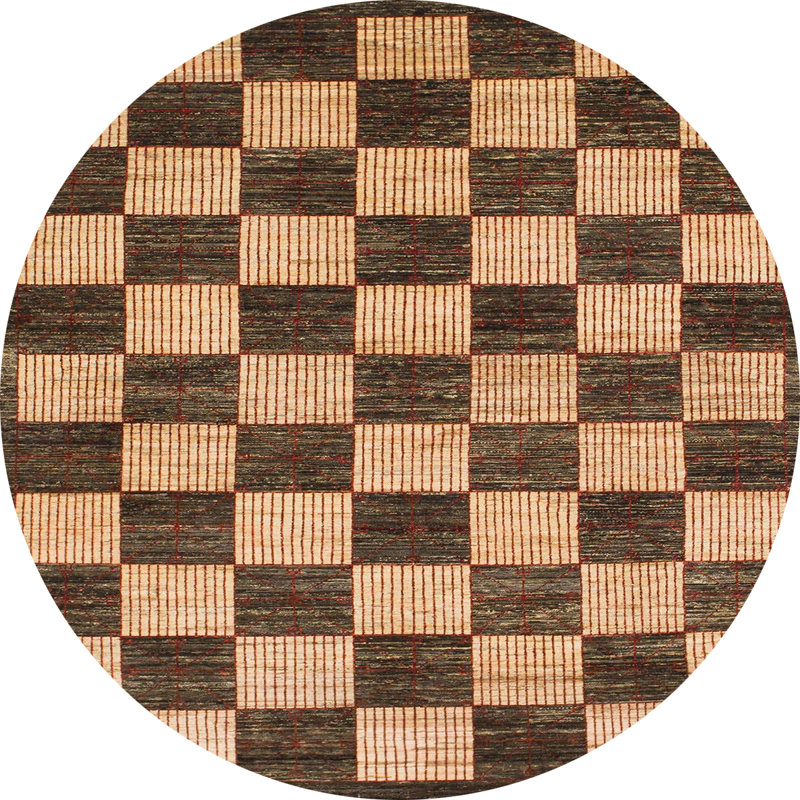 Tapis abstrait moderne 1416, Rond 7 pi
