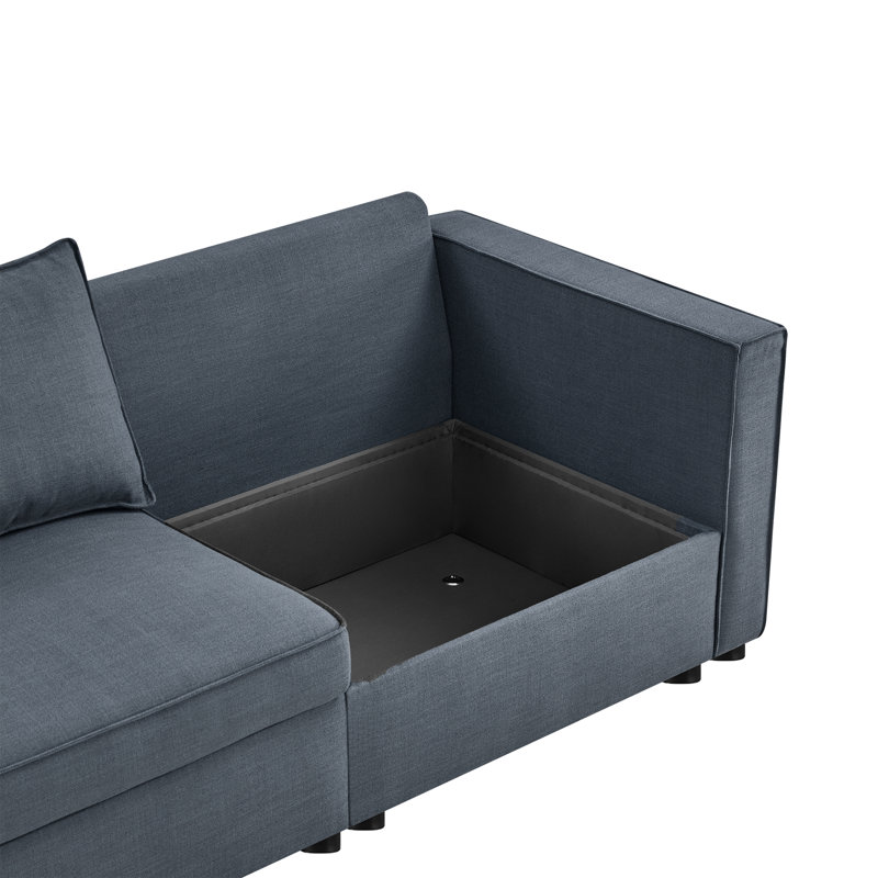 Canapé modulaire convertible avec rangement