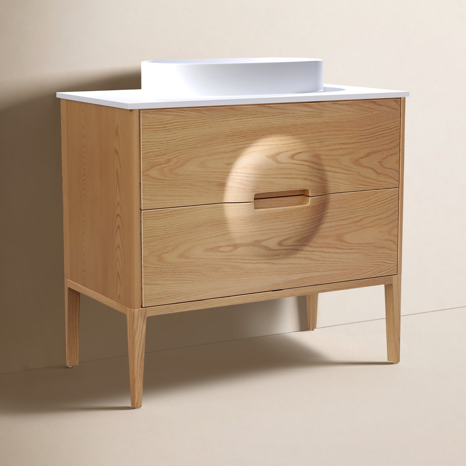 Colmar 36" Cedar Single Bathroom Vanity, Whitewash