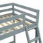 Lit mezzanine simple avec échelle inclinée, garde-corps-680644189