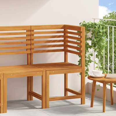 Chaise de jardin vidaXL en bois d'acacia massif brun 19,69 x 19,69 x 35,83