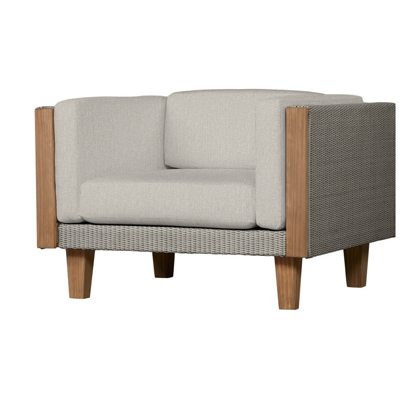 Catalina Outdoor Teak Lounge Chair, Calidora Mist, Pewter