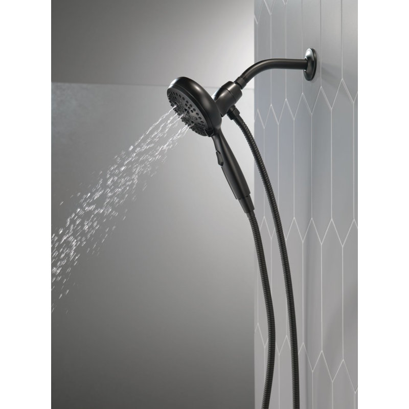 Suredock Magnetic Full Handheld Shower Head with H2Okinetic Technology, Matte Black