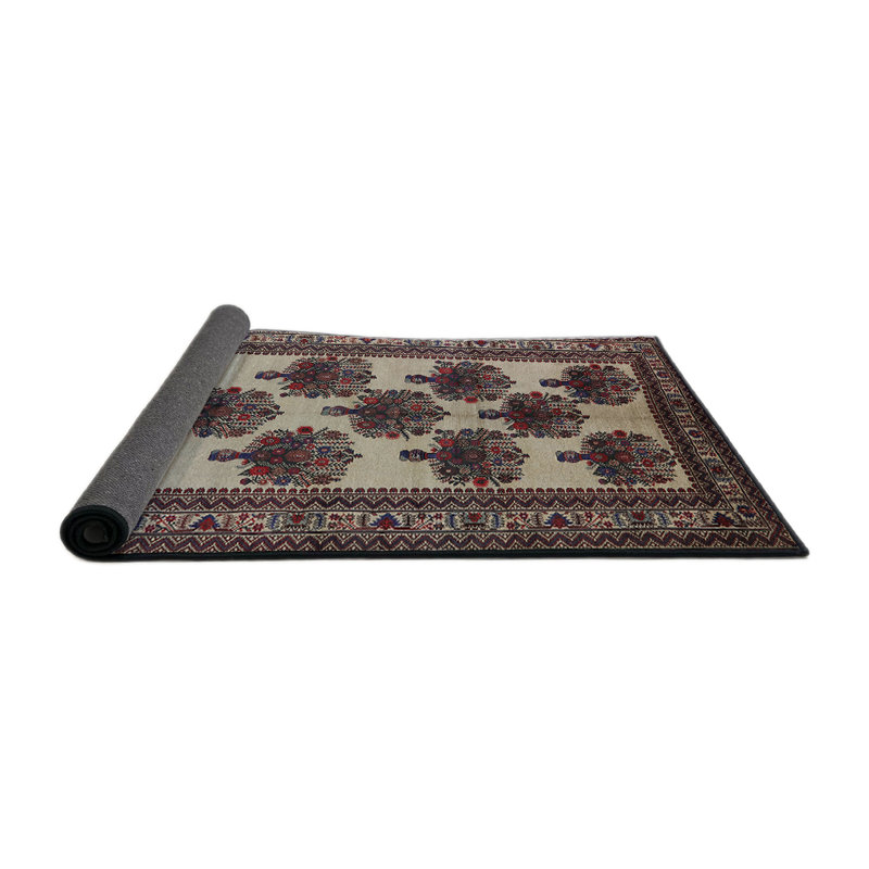 Tapis oriental brun / ivoire, Rond 5 pi