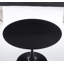 Table tulipe de 42,1 po de couleur noire, table de salle à manger de style Mid-Century pour 4 à 6 personnes - plateau de table rond en panneau de fibres à densité moyenne, table de salle à manger à piédestal, table de bout et table basse de loisir