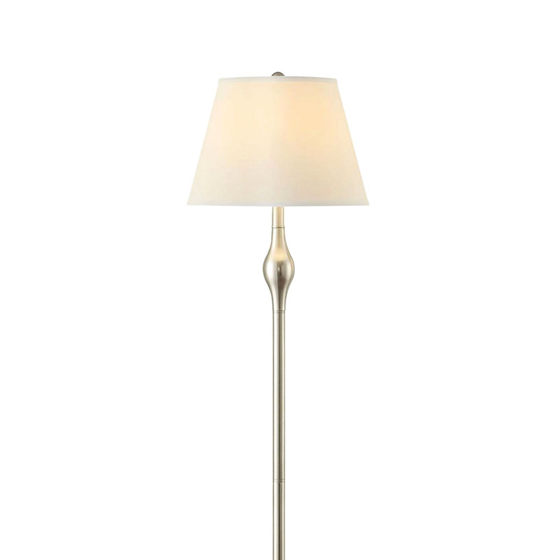 Beige And Brushed Nickel 3-Piece Lamp Set
