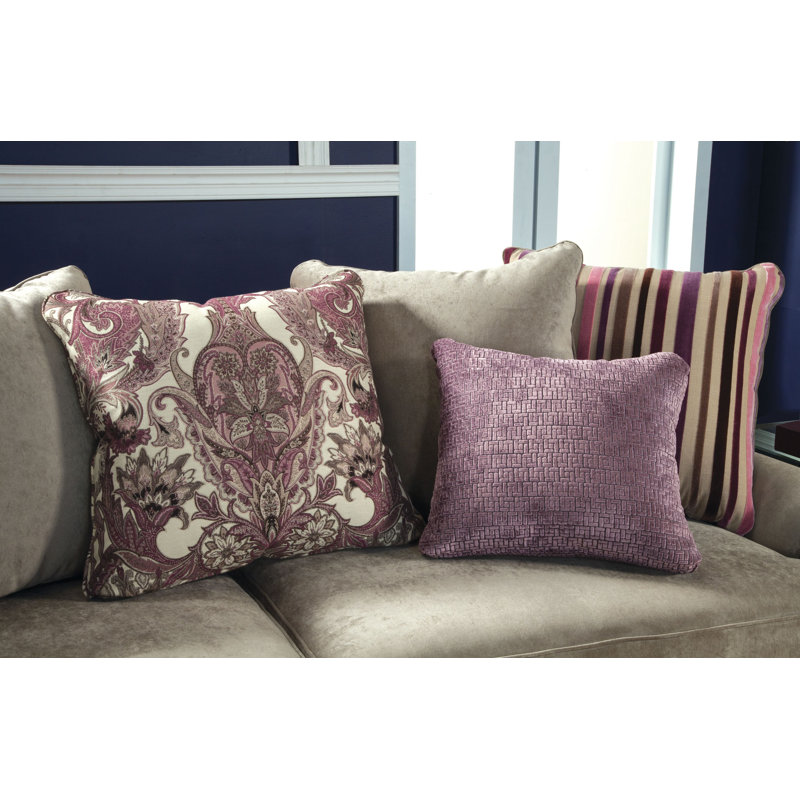 Eziya Velvet Recessed Arm Sofa, Vintage Taupe, 38" H x 91" W x 40" D