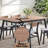 Rectangular Walnut & Black Dining Table - Top, 19Mm Thick, 100Lbs Weight Limit, 30" Height, 59" Width, 35" Depth In And Finish Composite Wood, Capacity, H X W D