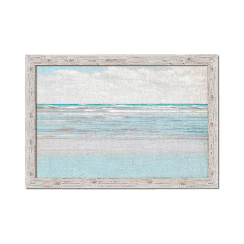 Blue Mind - Sand and Sea par Hal Halli. Impression sur papier - Montée et encadrée avec de l'acrylique transparent, taille de l'image