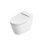 Toilette monobloc en céramique DAX VOVO avec stérilisation UV DEL et siège chauffant, blanc