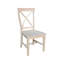 Chaise d'appoint à dossier croisé en bois massif Deboran