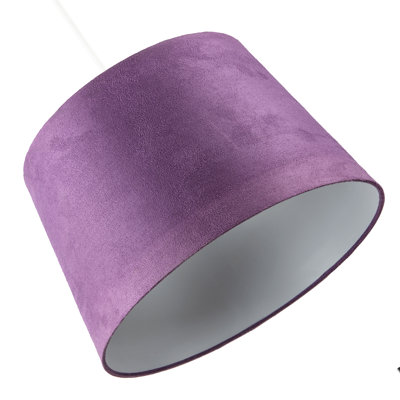 20 cm H Drum Velvet Lamp Shade ( No Direct Attachment Method )