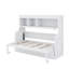 Lit escamotable avec bureau Murphy, cadre de lit mural en bois avec tablettes de rangement, armoire de lit de style maison de campagne peu encombrante-1356539301