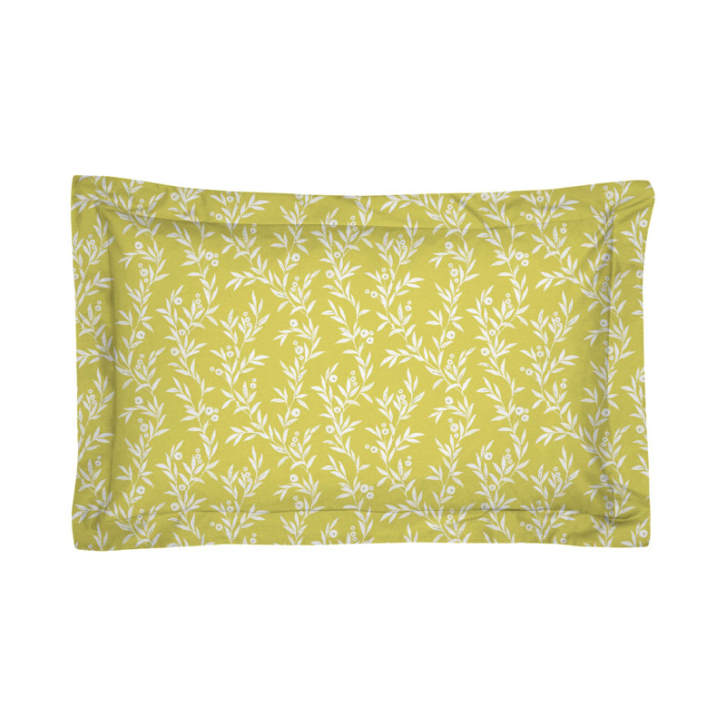 100% Cotton - Set of 2, Floral, Yellow