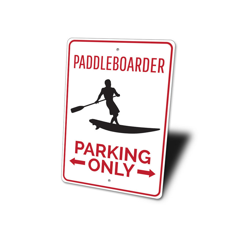 Enseigne en aluminium Paddleboarder, H 18 po x l 12 po x P 0,06 po