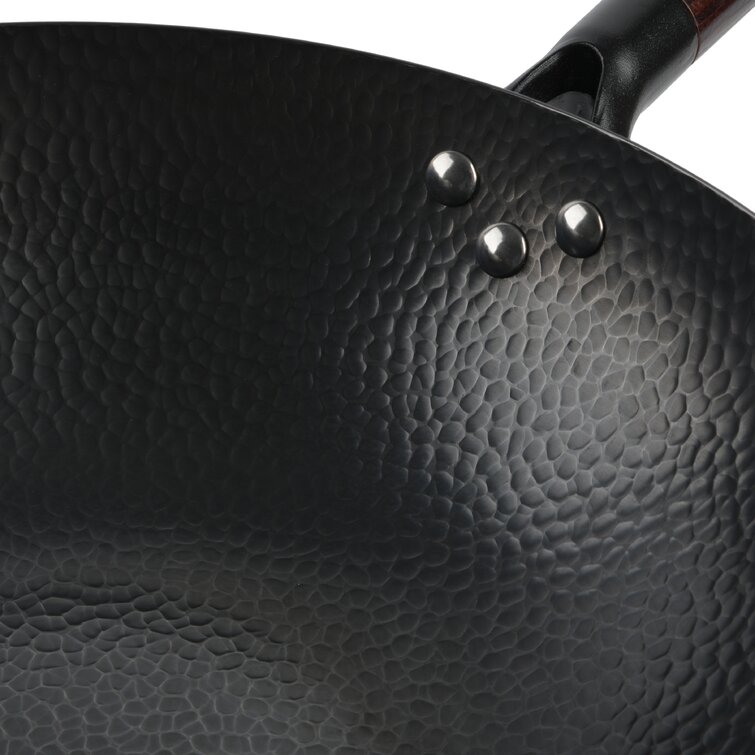 Gibson Home Debossed 13 Inch Heavy Gauge Carbon Steel Wok In Black : Target