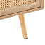 40.27" Coffee Table With , Solid Wood Legs, Natural Finish For Living Room Table, Sliding Door Practical Design