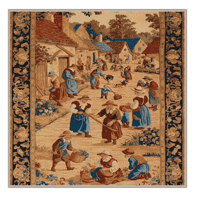 Tapis brun français lavable à la machine