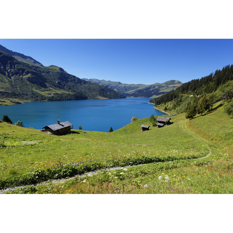Lac De Roselend by Vwalakte - Wrapped Canvas Print, 30cm H x 46cm W x 3.8cm D