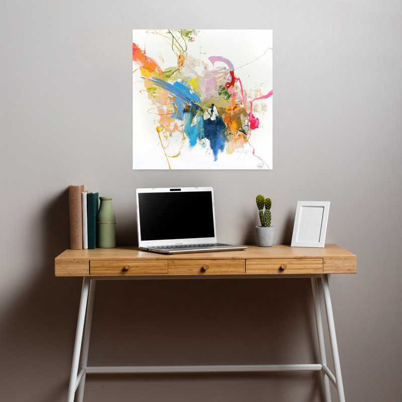 Confidentiel rose, art contemporain, H 18 po x l 18 po
