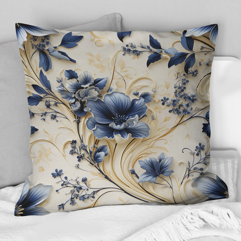 Coussin Cobalt, H 18 po x l 18 po