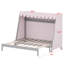 Lit en forme de maison avec lit gigogne escamotable, tente, tablette et lumière-129388580