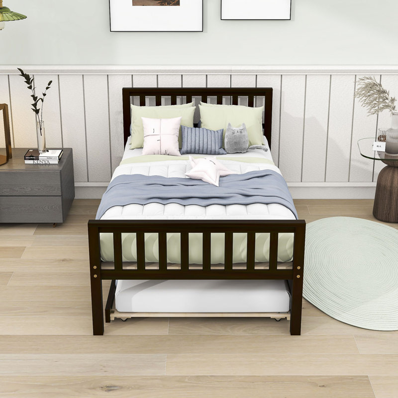 Lit plateforme simple avec lit gigogne Mirefield