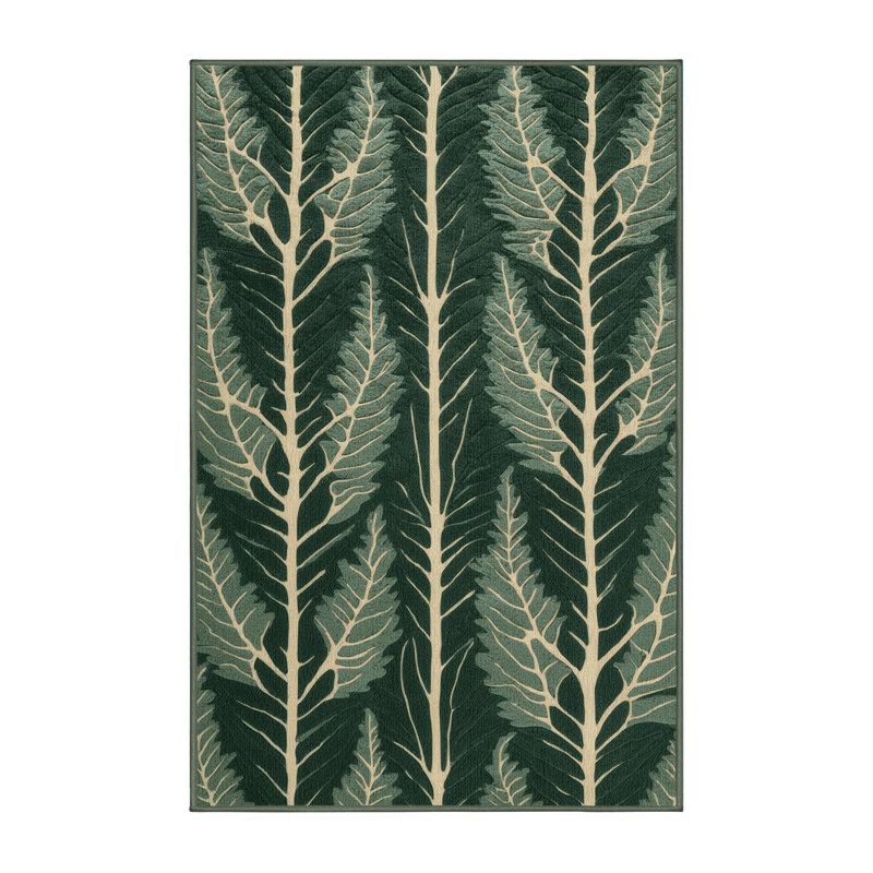  Tapis lavable de légumes chou de mer, Rectangle 6 pi x 9 pi