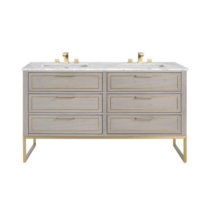Markham 60'' W Double Vanity