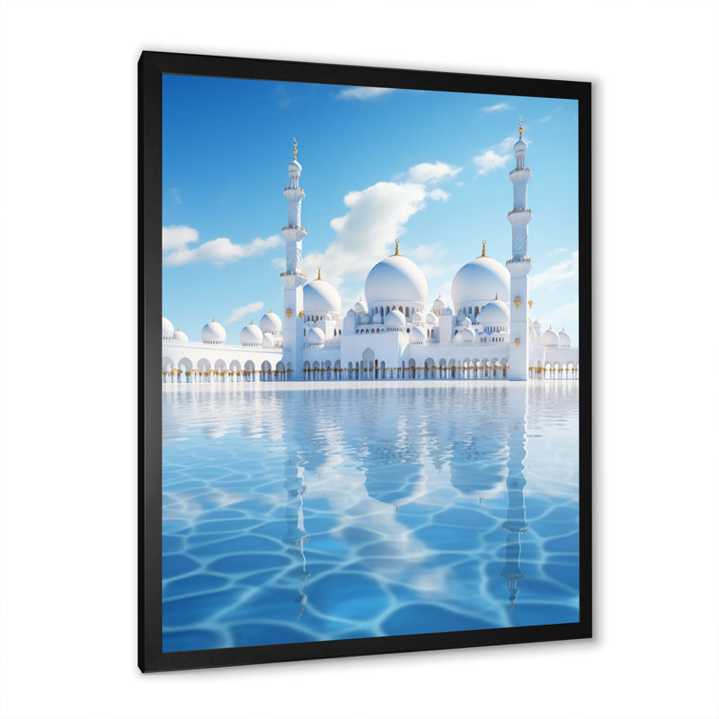 Art de Shashkov, "The Mosques", reproduction d'art sur toile, H 40 po x l 30 po x P 1,5 po, Cadre photo noir