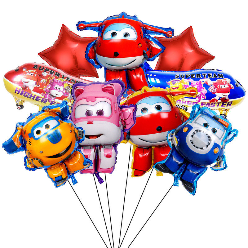 Ballons Super Wings, 9 pièces Ballons Super Wings