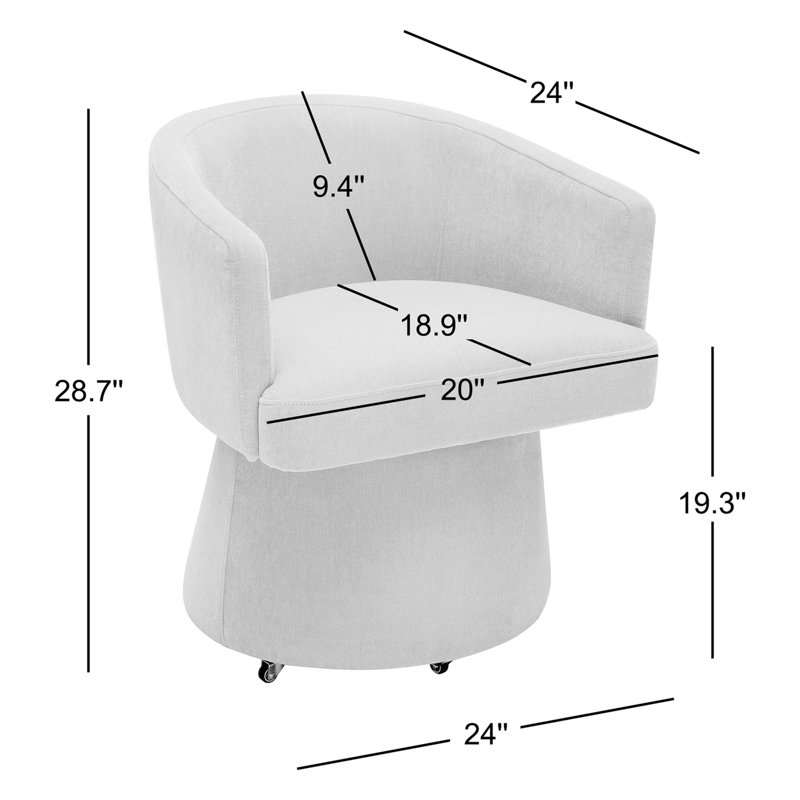 Chadbourn Recycled Fabric Office Chair, Cream
