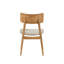 Ensemble de 2 chaises de salle à manger rembourrées en tissu beige