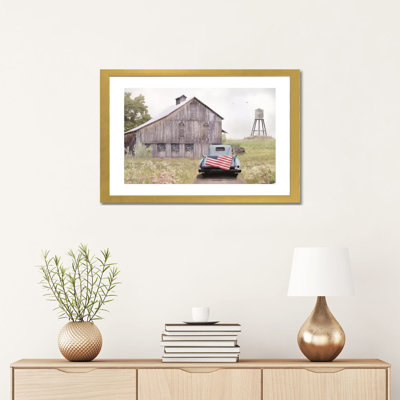 "Flag on tailgate" par Lori Deiter-impression d’art graphique