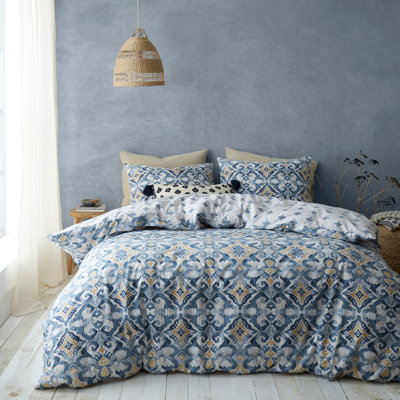Cotton Blend Geometric Shapes Duvet Cover Set with Pillowcases