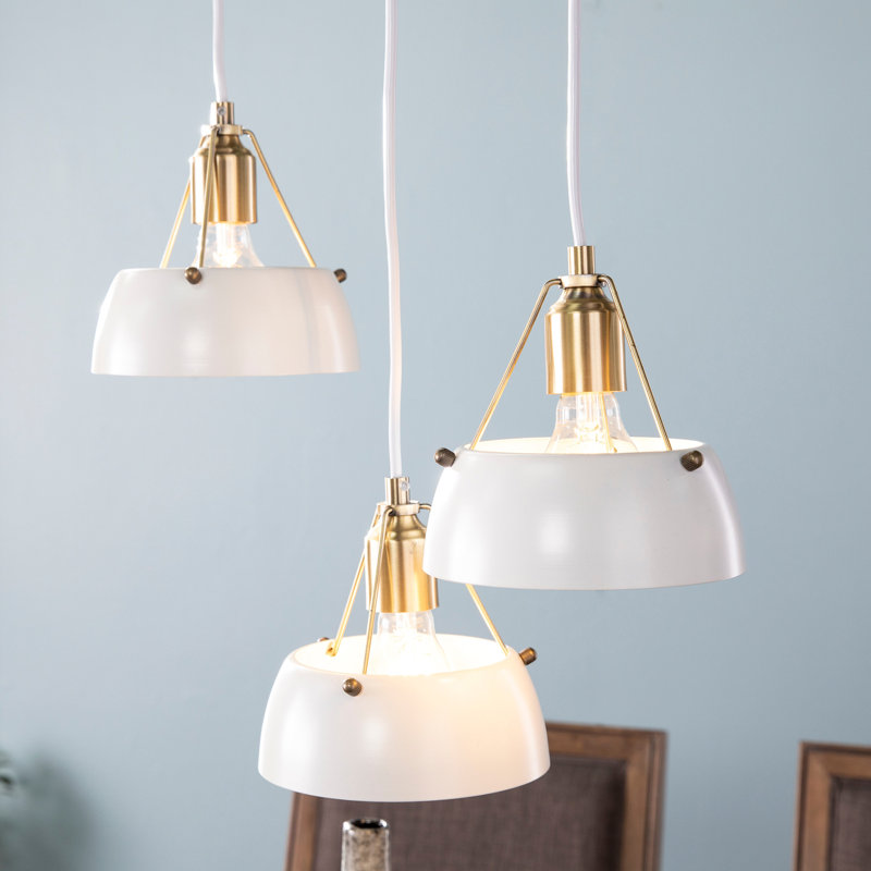 Luminaire suspendu grappe 3 lumières Renmarco, Blanc