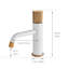 Robinet mélangeur de salle de bain moderne en laiton blanc et or rose