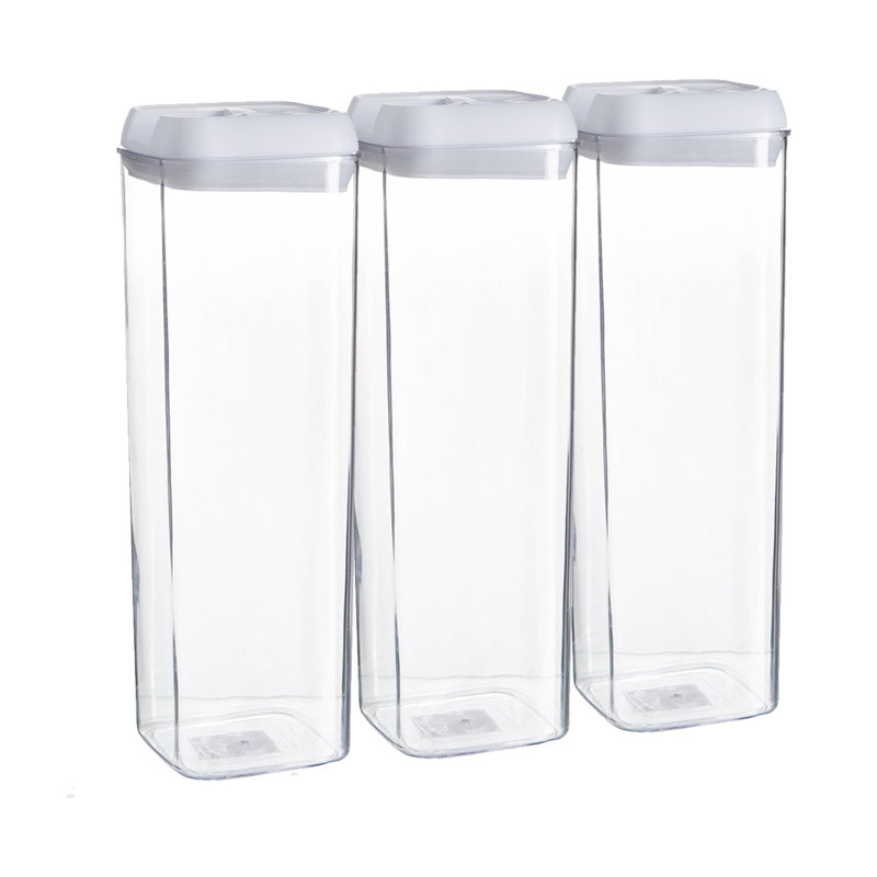 Argon Tableware - Food Storage Containers with Flip Lock Lid, 30.5cm H x 10cm W x 10cm D, White