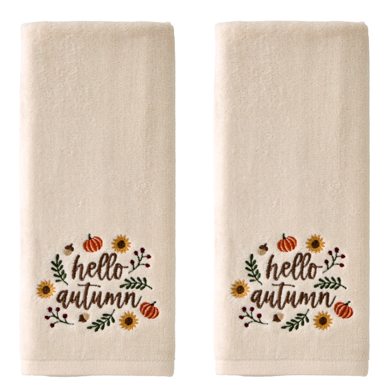 AUTUM WREATH EMB HAND-NATURAL