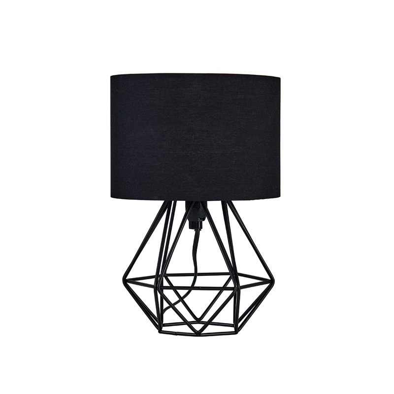 Bartelt Metal Table Lamp, Black, Black, No