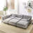 Modern Chenille Upholstered Modular Sofa Bed-437956146
