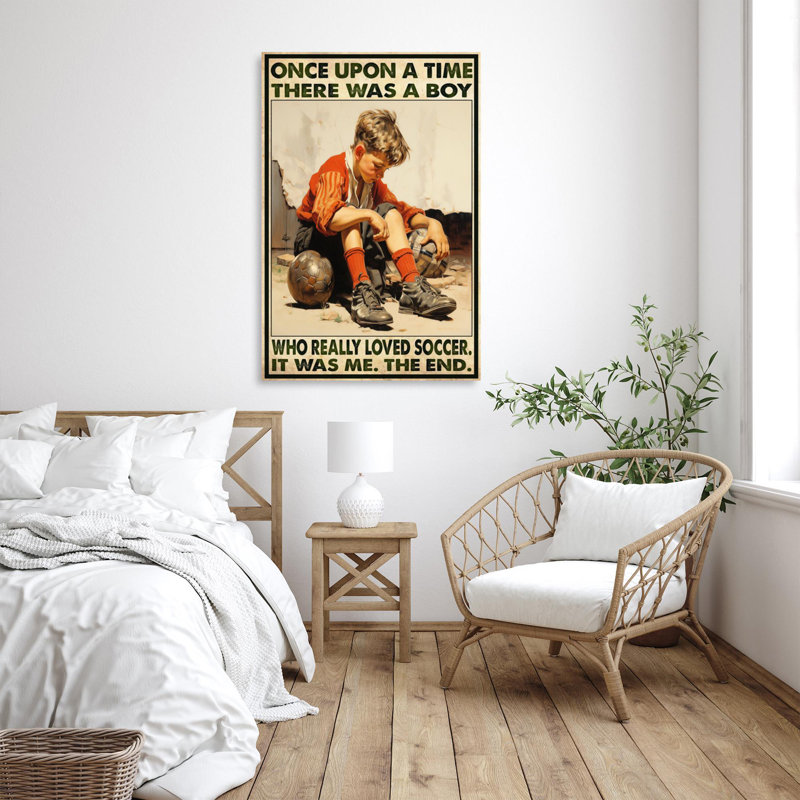 «A Boy Really Lived Soccer», reproduction d'art rectangulaire sur toile tendue 1 pièce, H 14 po x l 11 po x P 1,25 po