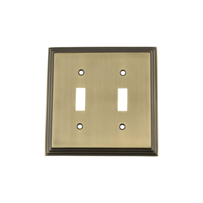 Deco 2-Gang Toggle Light Switch Wall Plate