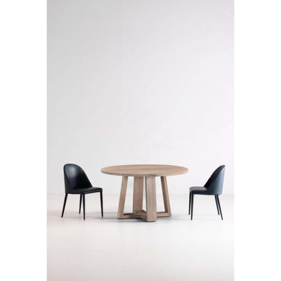 Solid Acacia Round Dining Table for Modern Homes