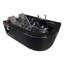 Baignoire tourbillon de coin 67 po. X 45 po. 2 personnes avec chauffeur et 15 jets.