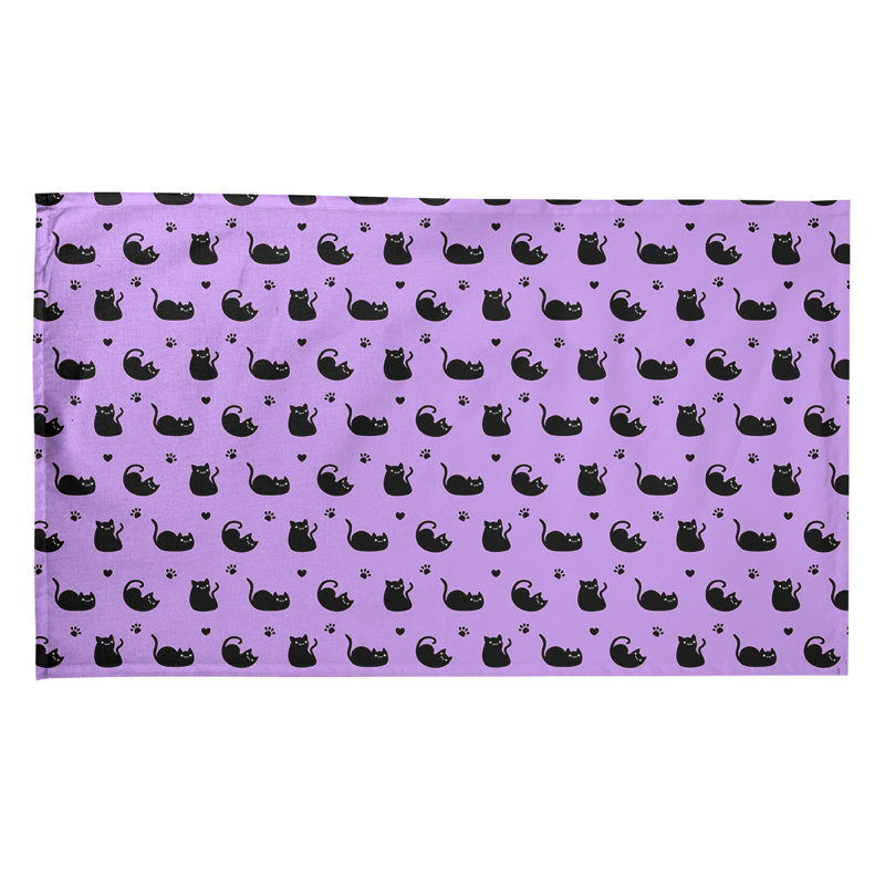 Mcguinness Tea Towel Kitchen Towel, Poly Twill, Purple