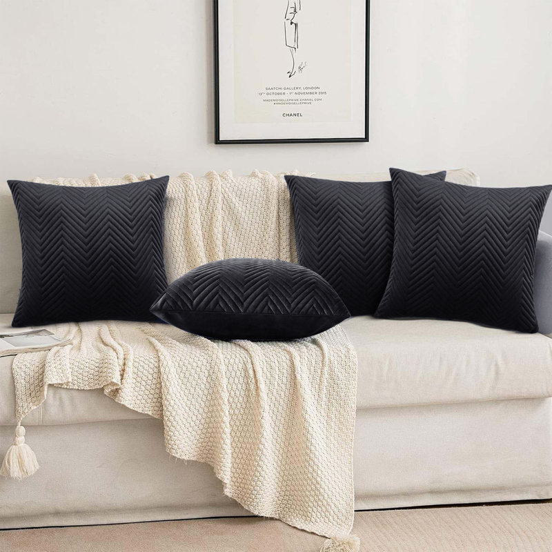 Square Cushion Pad, Black